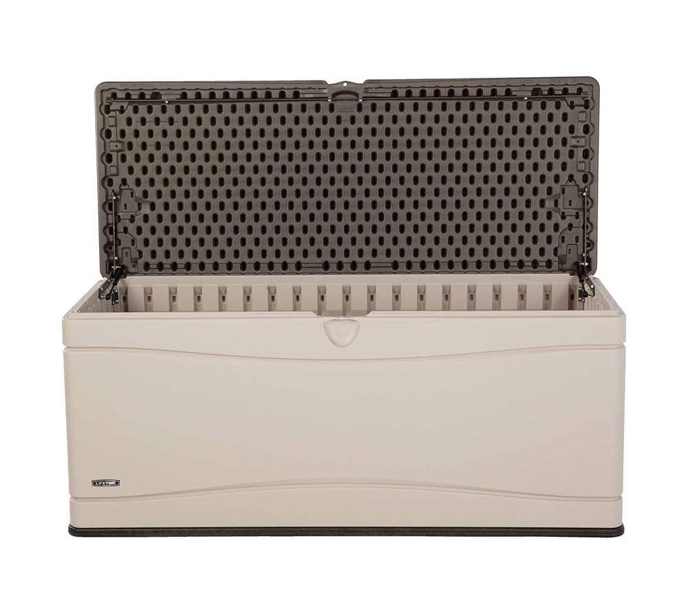 LIFETIME 60012 Extra Large Deck Box, 130 Gallon, Desert Sand/Brown 