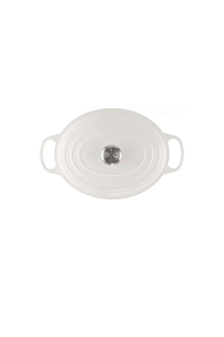 Le Creuset Enameled Cast Iron Signature Oval Dutch Oven, 6.75 qt. - White 