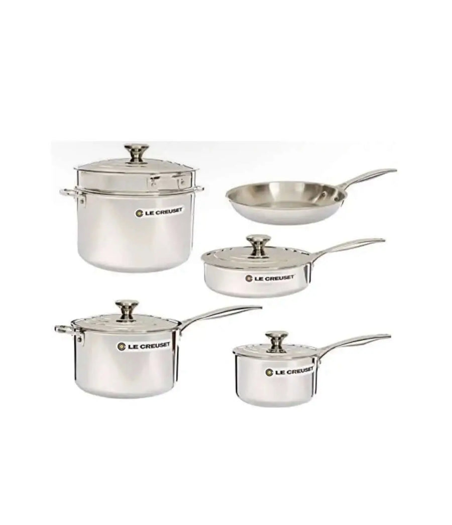 Le Creuset Tri-Ply Stainless Steel Cookware 10-Piece Set 