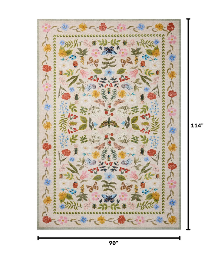 Loloi Rifle Paper Co Canopy Cream 7&