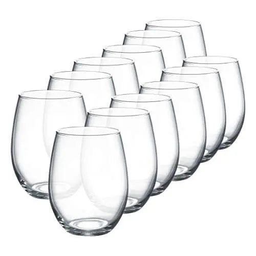 Luminarc Perfection Stemless Wine Glass (Set of 12), 15 oz, Clear - N0056 Luminarc