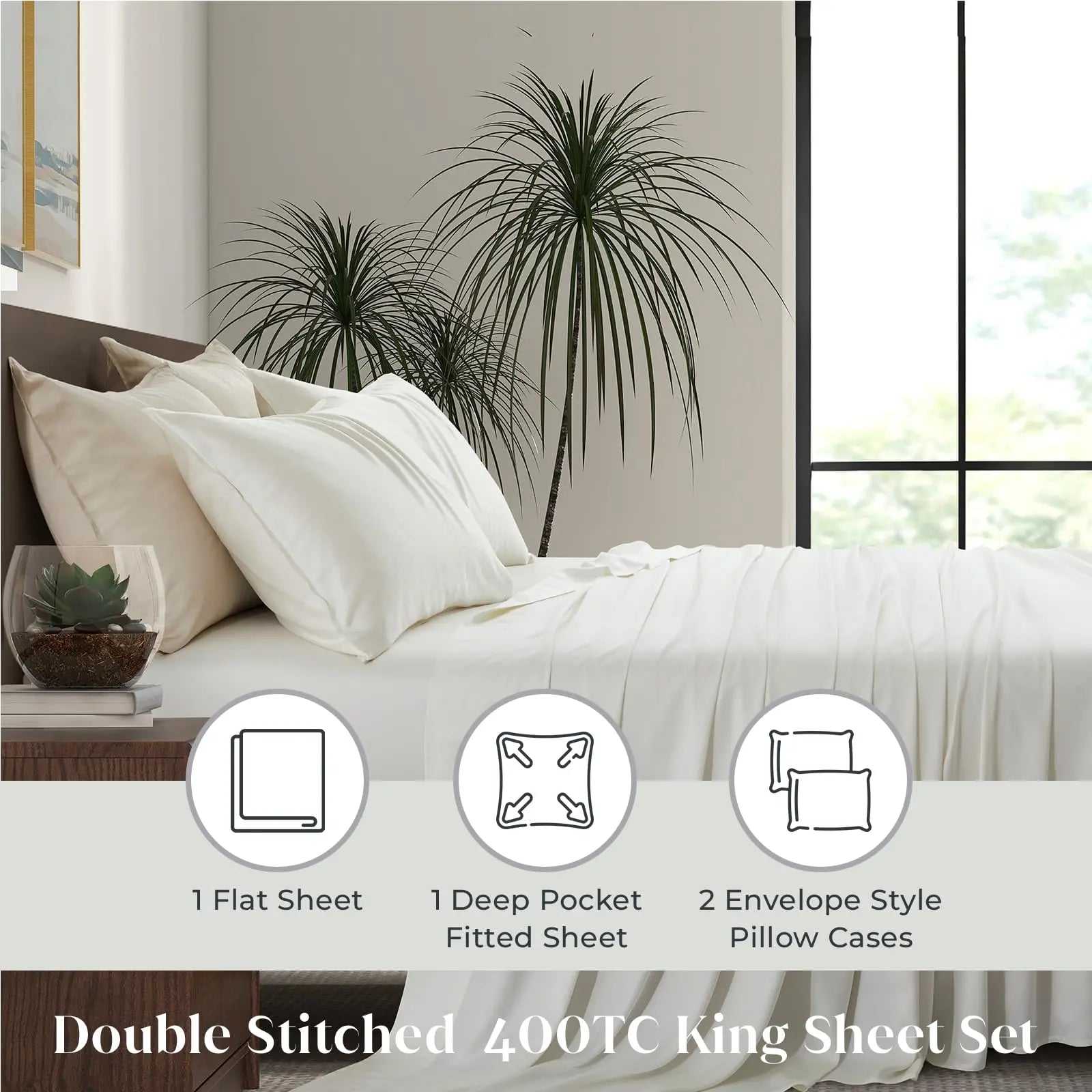 LB Luxury Bamboo Market Bed Sheet Set - Thumbnail 5