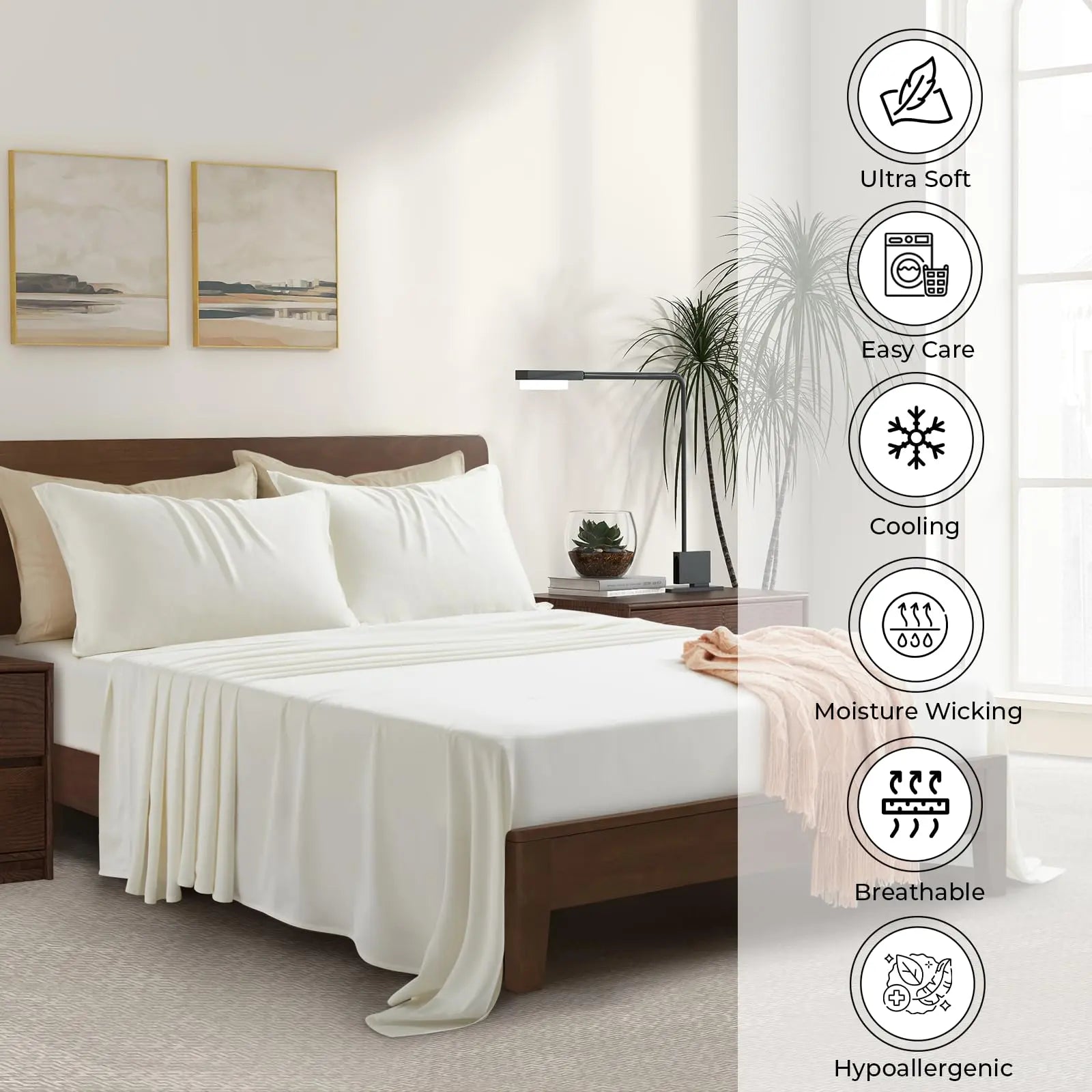 LB Luxury Bamboo Market Bed Sheet Set - Thumbnail 4