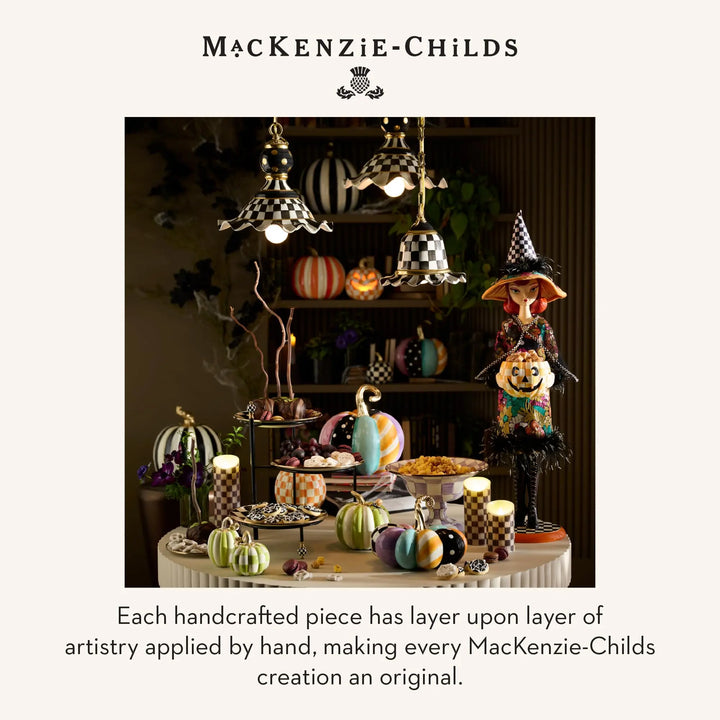 MACKENZIE-CHILDS Resin Pumpkin, Mini, Patchwork Spice