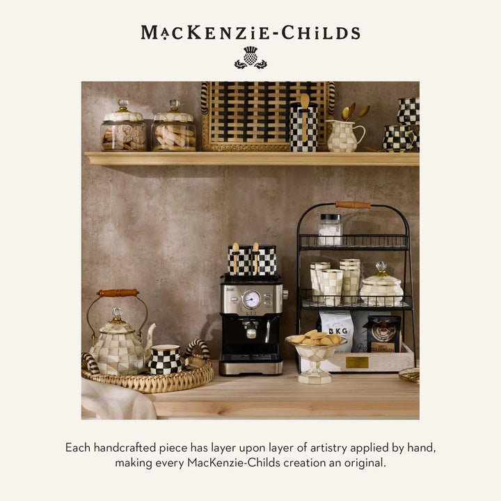 MACKENZIE-CHILDS Woven Rattan Round Serving Tray, Lanai
