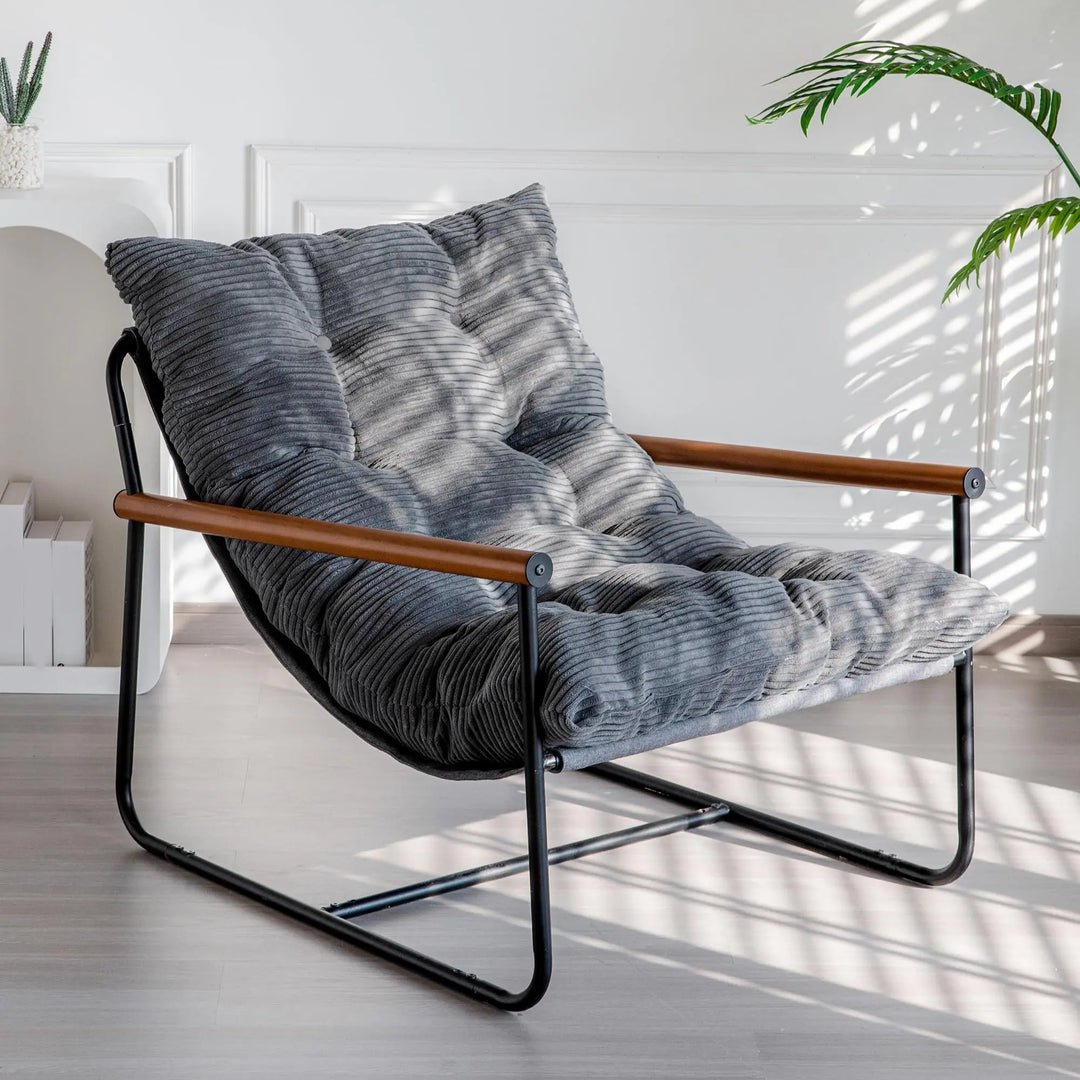 MAXYOYO Modern Accent Chair, Comfy Living Room Chair with Metal Frame