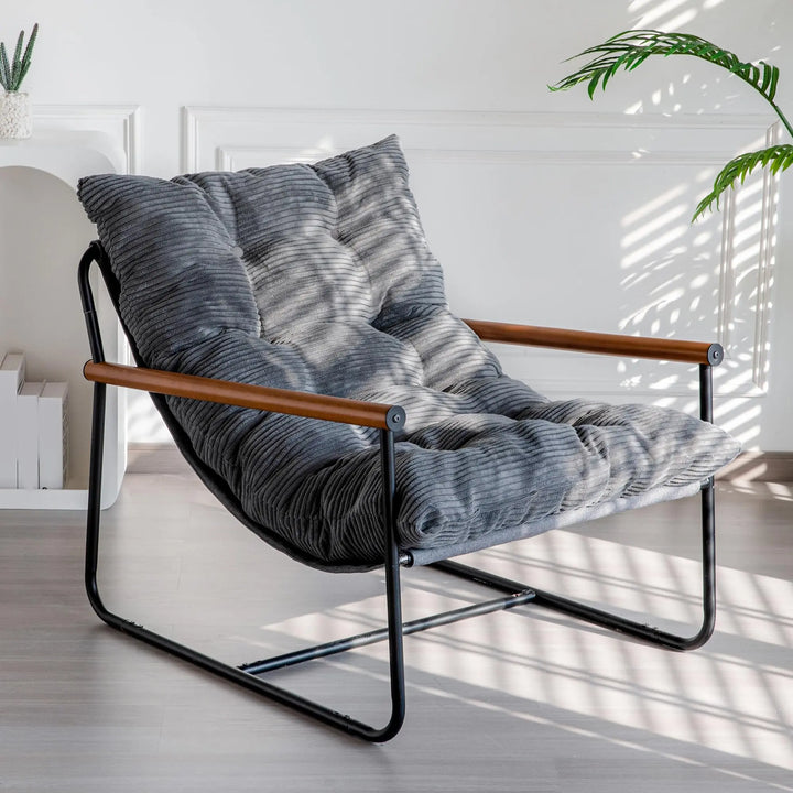 MAXYOYO Modern Accent Chair, Comfy Living Room Chair with Metal Frame