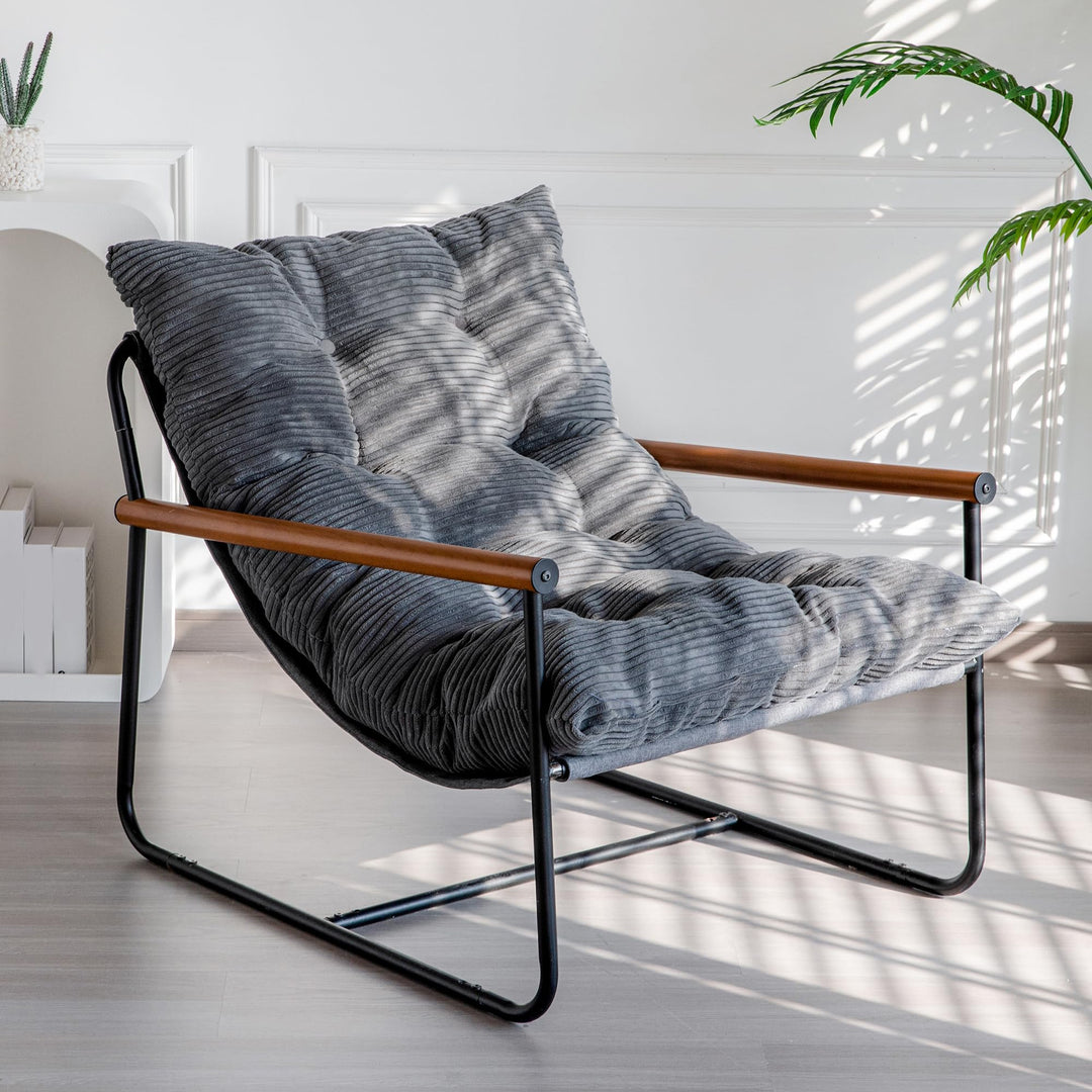 MAXYOYO Modern Accent Chair, Comfy Living Room Chair with Metal Frame 