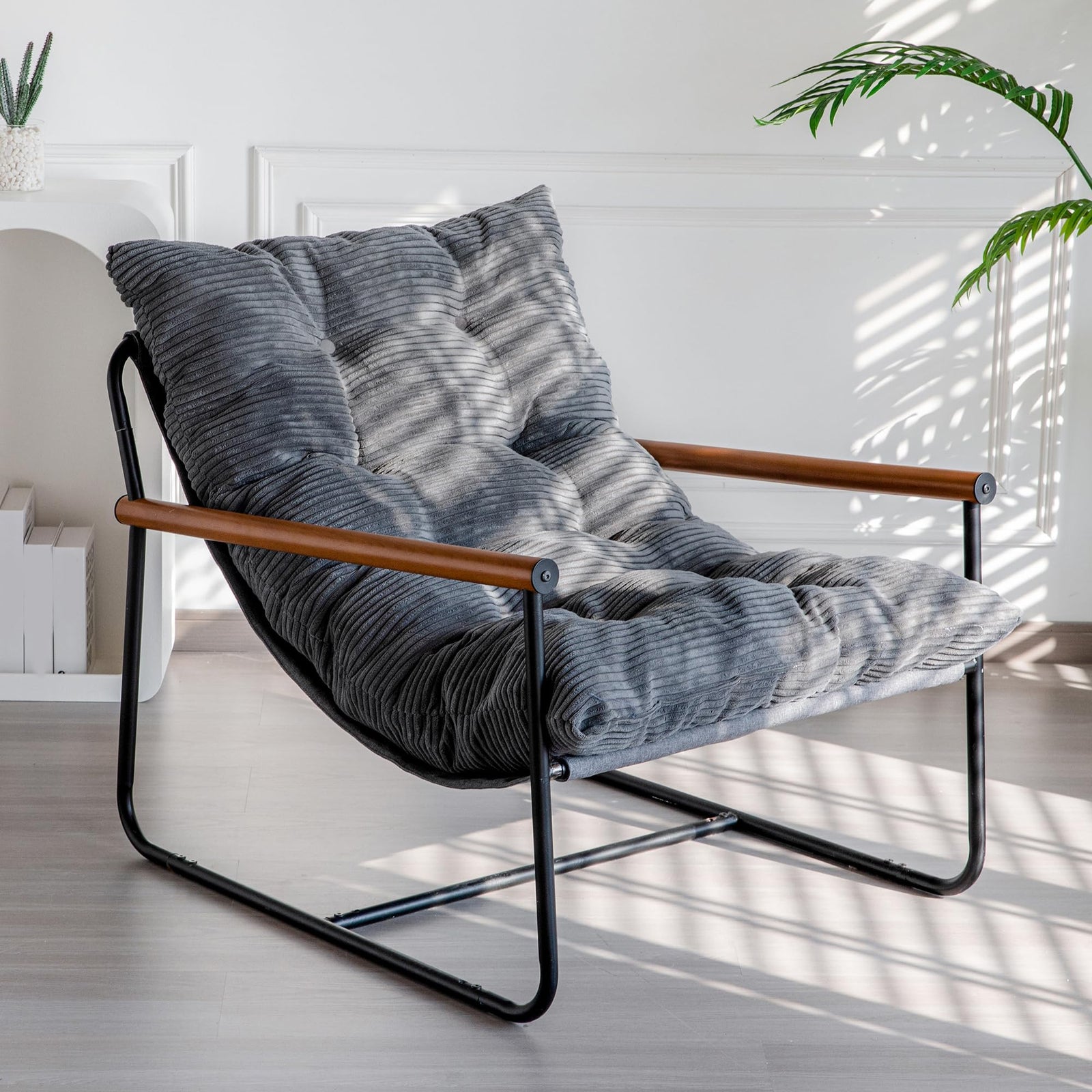 MAXYOYO Modern Accent Chair, Comfy Living Room Chair with Metal Frame 