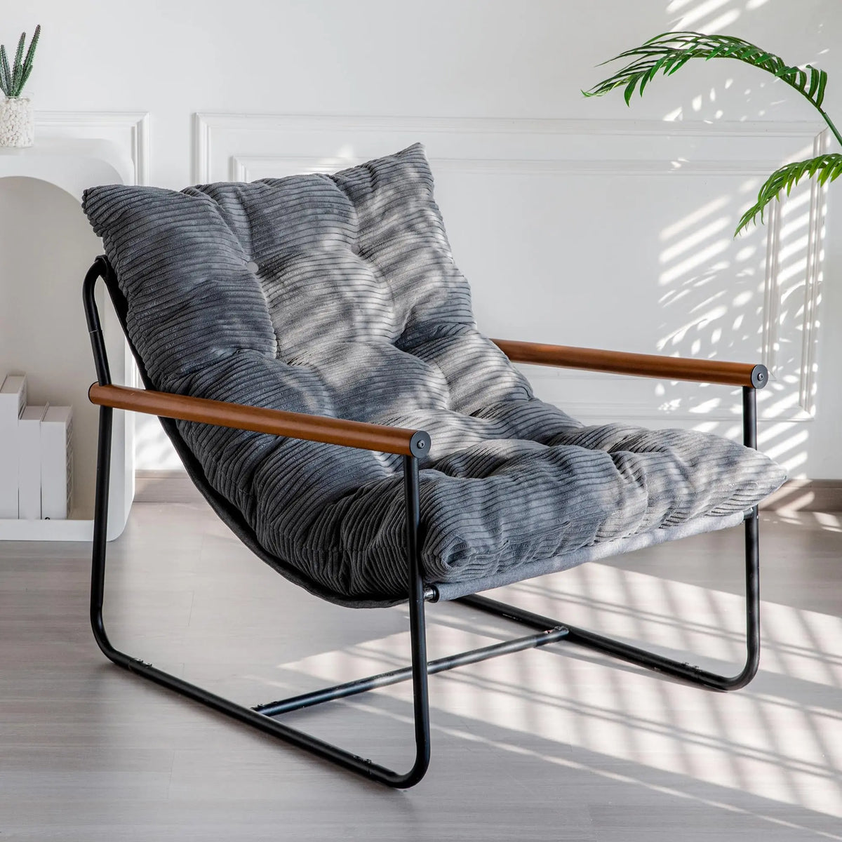 MAXYOYO Modern Accent Chair, Comfy Living Room Chair with Metal Frame 