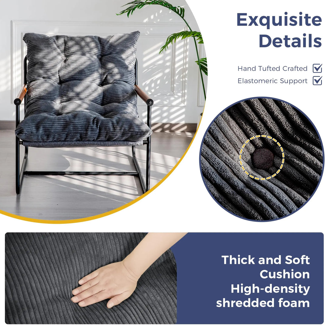 MAXYOYO Modern Accent Chair, Comfy Living Room Chair with Metal Frame
