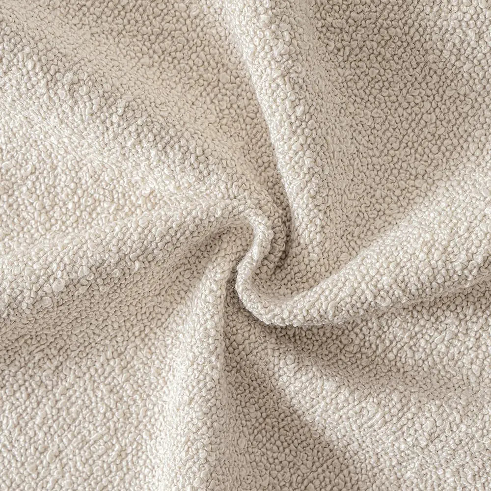 MIULEE 18x18 Decorative Lumbar Boucle Couch Pillow Covers Beige