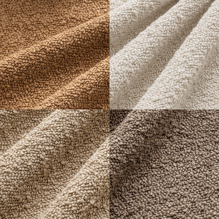 MIULEE Fall Decorative Boucle Throw Pillow Covers 18x18 Brown Set of 4 