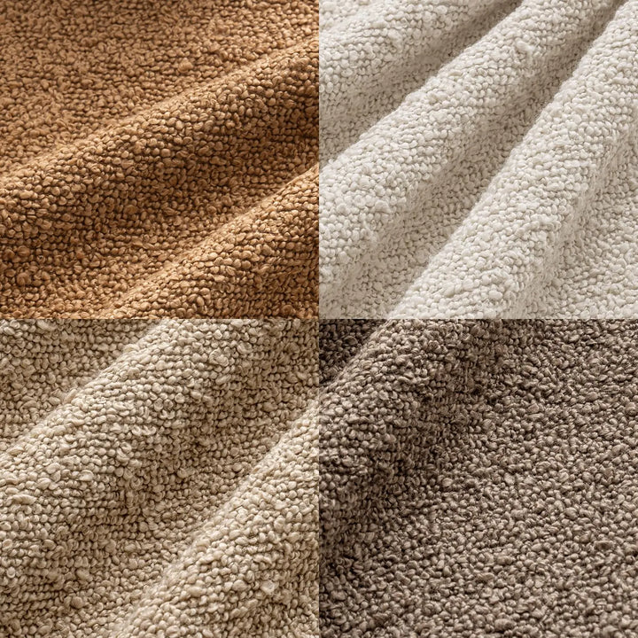 MIULEE Fall Decorative Boucle Throw Pillow Covers 18x18 Brown Set of 4