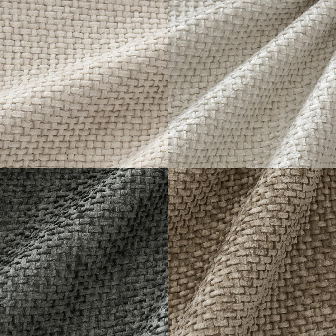 MIULEE Soft Decorative Chenille Pillow Covers Neutral 18x18 Pack of 4 