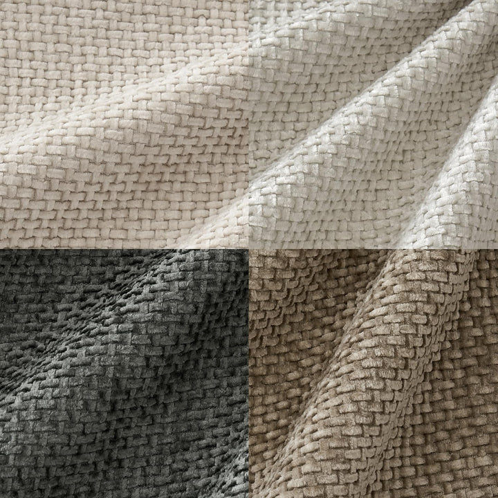 MIULEE Soft Decorative Chenille Pillow Covers Neutral 18x18 Pack of 4 
