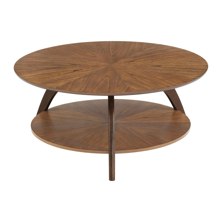 Martin Svensson Home LAX Mid Century Wood Coffee Table, Nutmeg &amp; Espresso