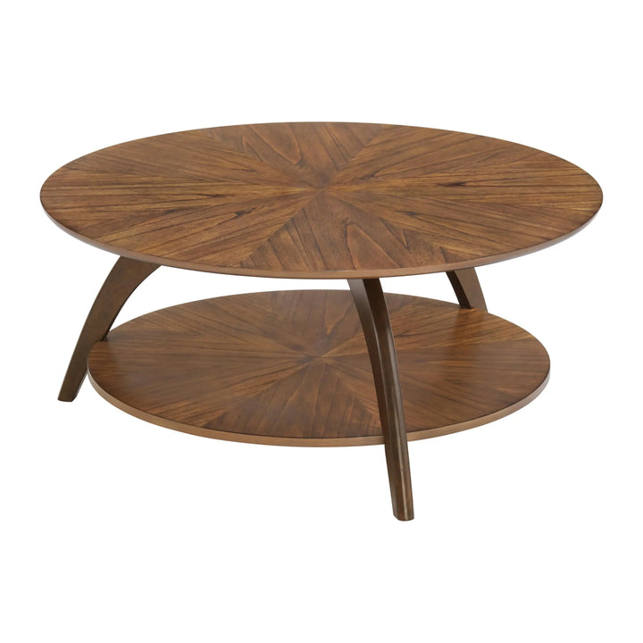 Martin Svensson Home LAX Mid Century Wood Coffee Table, Nutmeg &amp; Espresso