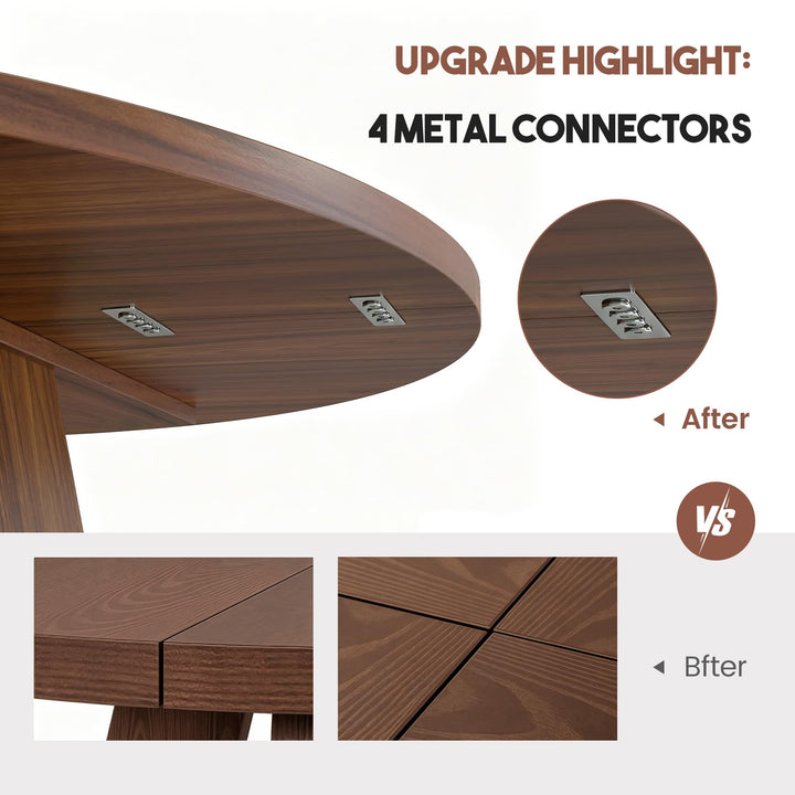 Miereirl Round Dining Table Set for 4, 43.31 Inch Round Kitchen Table and Chairs Set with Storage Shelf, Space Saving Dining Room Table Set, Modern Dining Set for Apartment, Kitchen, Dining Room 