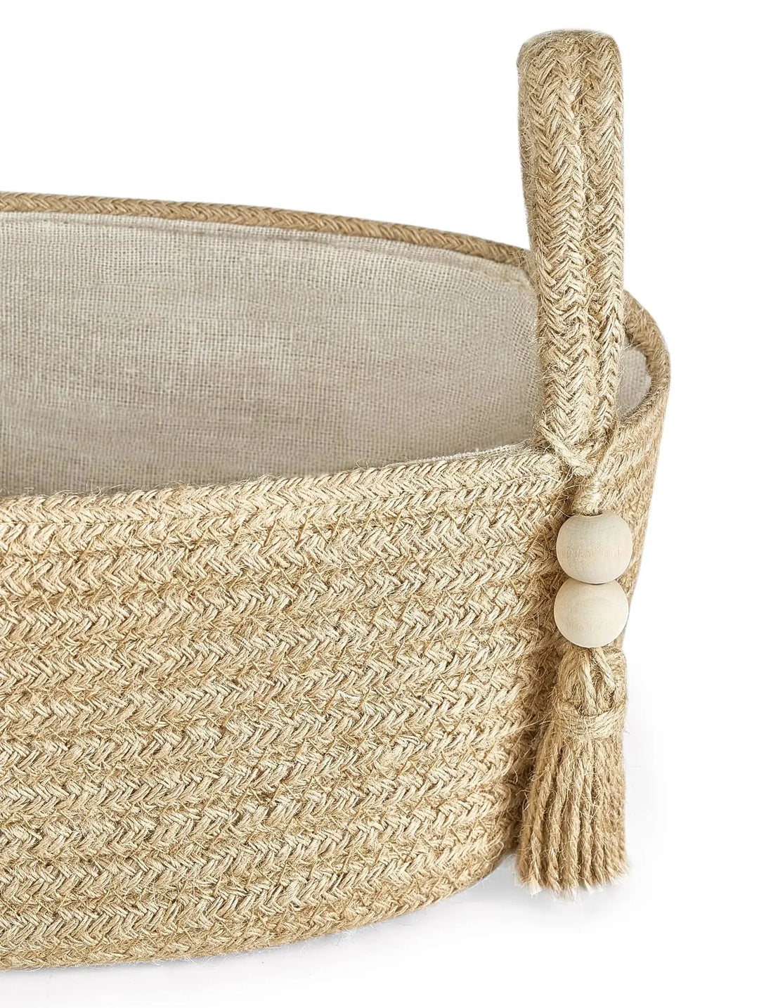 Mkono Small Storage Basket for Toilet Tank Top Boho Bathroom Decor Woven Rope Toilet Paper Tray Back of Toilet Organizer for Shelf Bedroom Living Room, Jute, 1 Pack, 15.7" L x 6" W 