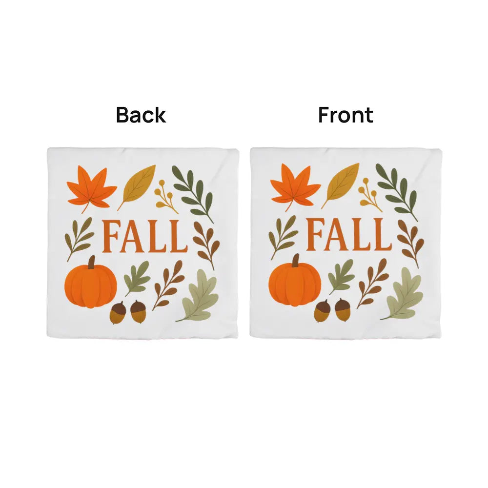 Modern Fall Throw Pillow Cover, Double Sided – Autumn Colors 