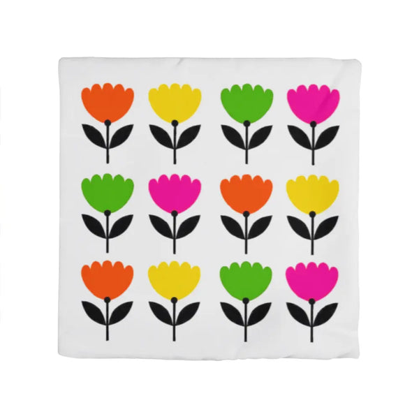 Modern Floral Throw Pillow Cover, Double-Sided - Multicolor