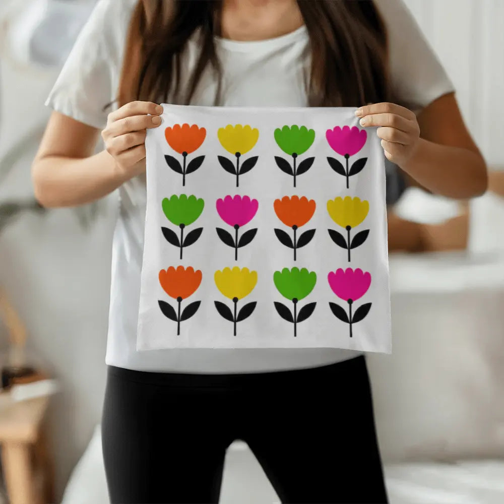 Modern Floral Throw Pillow Cover, Double-Sided - Multicolor 