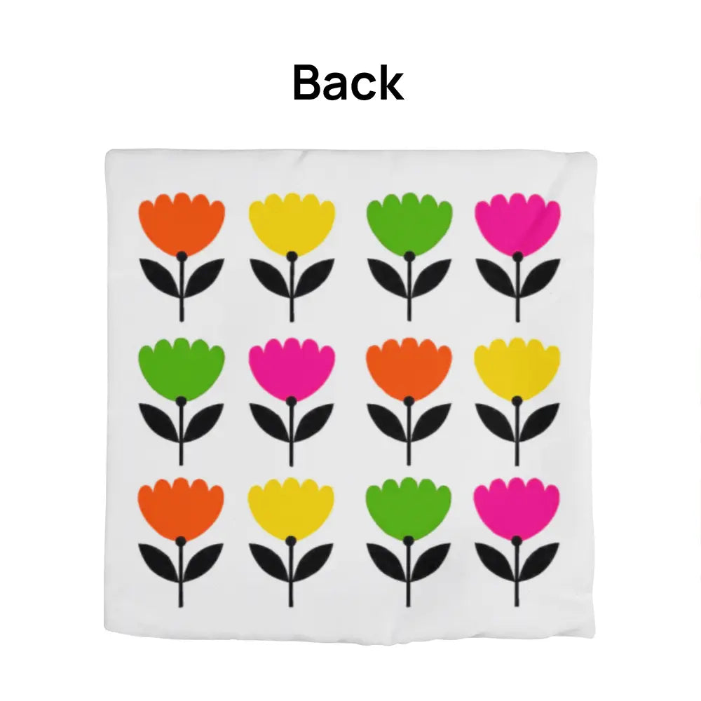 Modern Floral Throw Pillow Cover, Double-Sided - Multicolor 