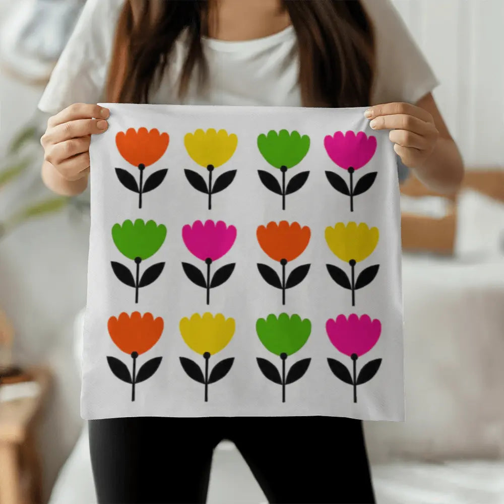 Modern Floral Throw Pillow Cover, Double-Sided - Multicolor 