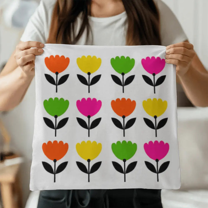 Modern Floral Throw Pillow Cover, Double-Sided - Multicolor 