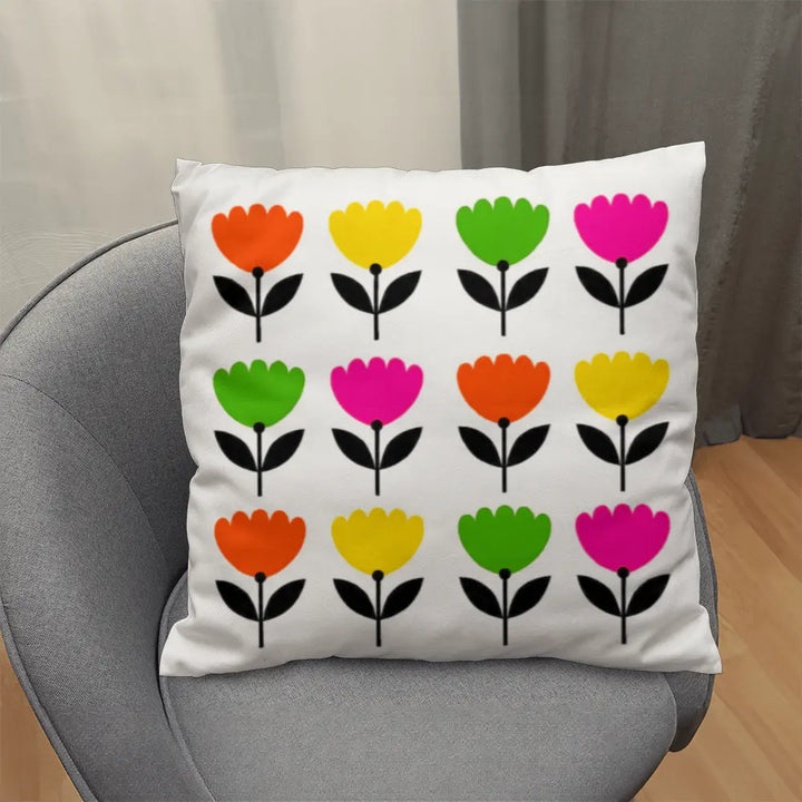 Modern Floral Throw Pillow Cover, Double-Sided - Multicolor 