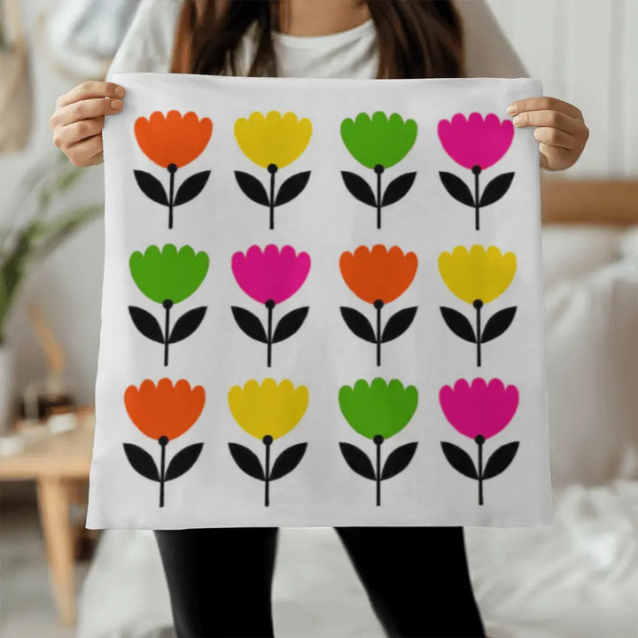 Modern Floral Throw Pillow Cover, Double-Sided - Multicolor 