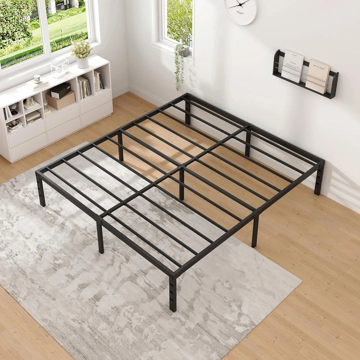 NEW JETO Metal Bed Frame,Queen Size Bed Frame with Storage Space,14 Inch 