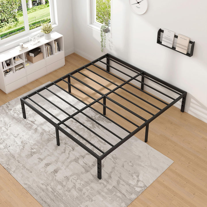 NEW JETO Metal Bed Frame,Queen Size Bed Frame with Storage Space,14 Inch 