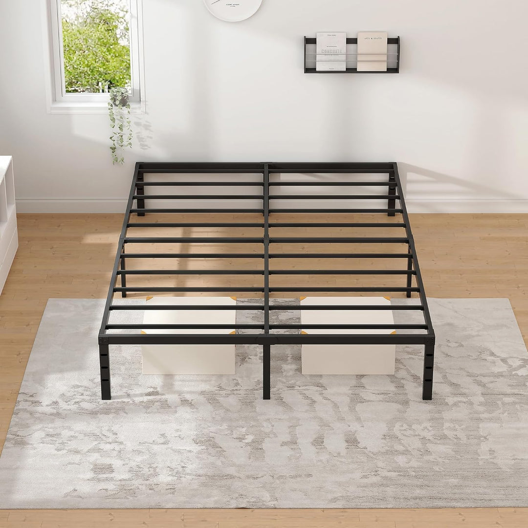 NEW JETO Metal Bed Frame,Queen Size Bed Frame with Storage Space,14 Inch 
