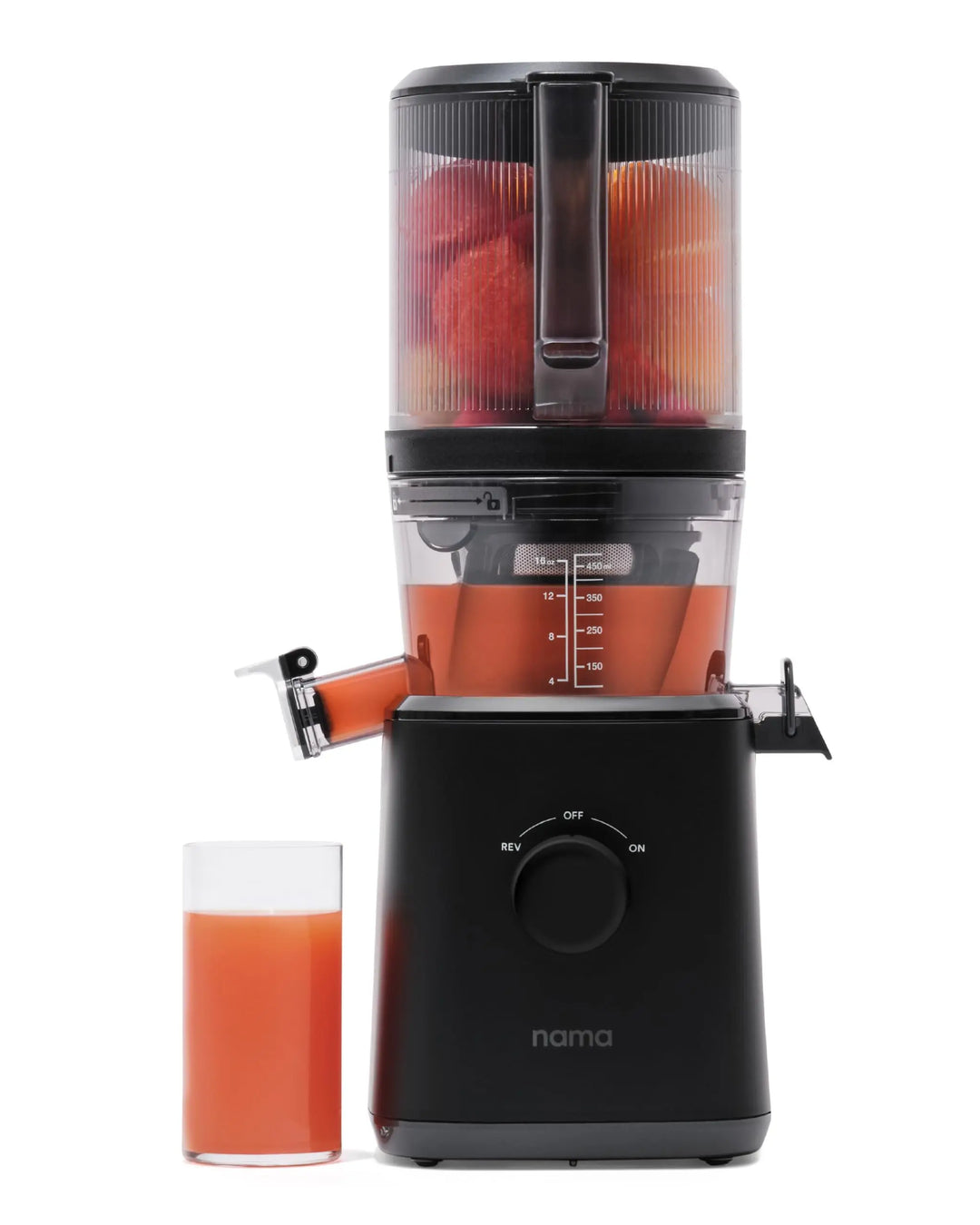 Nama J2 Cold Press Juicer – Self Feeding for Hands-Free Operation with Wide Mouth Hopper for Whole Recipe Loading, Zero Waste Masticating Juicer For More Juice, Less Pulp – Easy Cleanup & Assembly 
