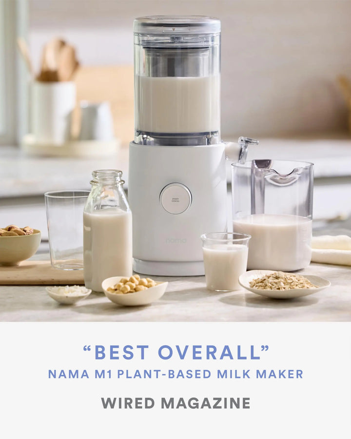 Nama M1 Plant Milk Maker – Homemade Oat, Seed, & Nut Milk Maker Machine – Smooth, Creamy Texture Barista Quality Milk in Minutes – Blends & Strains in One Container – Easy to Clean 