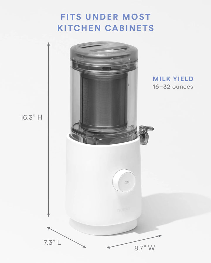 Nama M1 Plant Milk Maker – Homemade Oat, Seed, & Nut Milk Maker Machine – Smooth, Creamy Texture Barista Quality Milk in Minutes – Blends & Strains in One Container – Easy to Clean 
