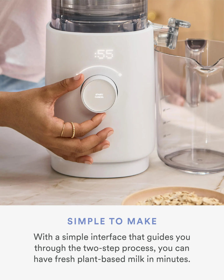Nama M1 Plant Milk Maker – Homemade Oat, Seed, & Nut Milk Maker Machine – Smooth, Creamy Texture Barista Quality Milk in Minutes – Blends & Strains in One Container – Easy to Clean 