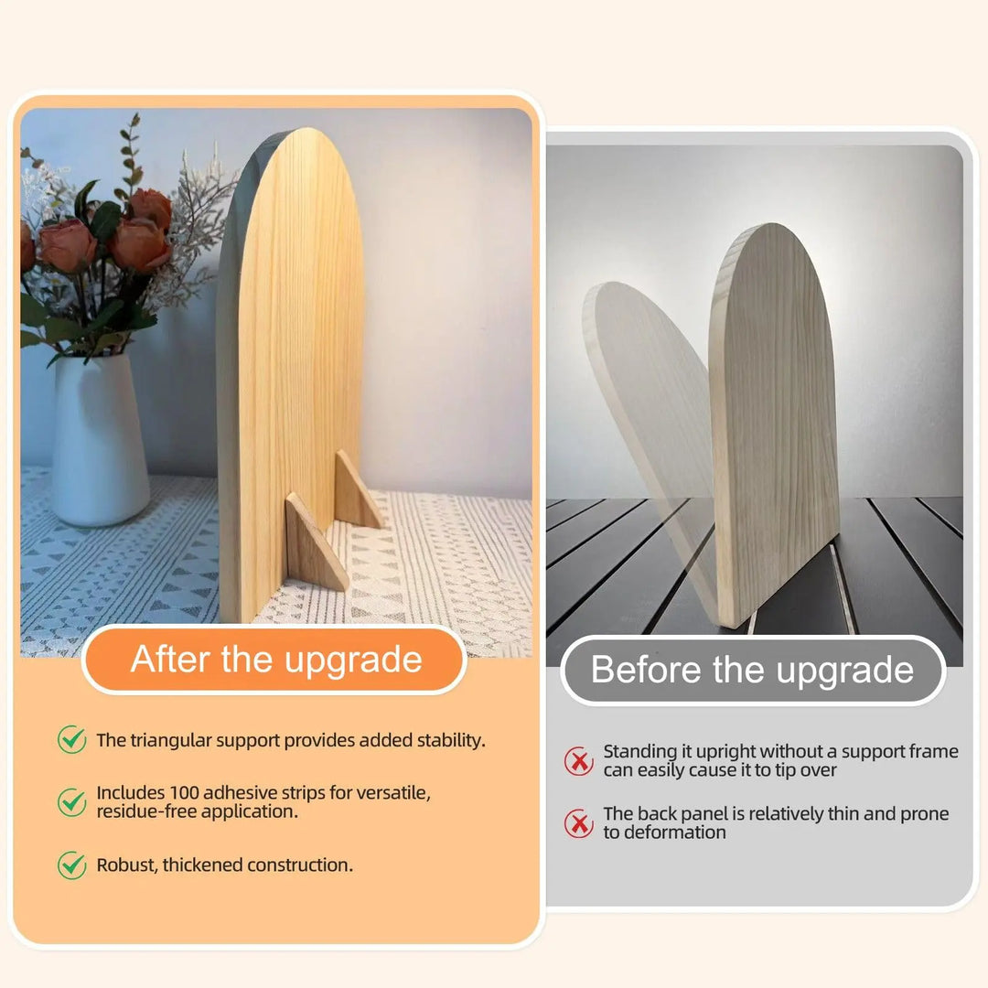 Nawwoo 2 Pcs Natural Wood Arch Decor, Serving Boards and Boho Shelf Decor
