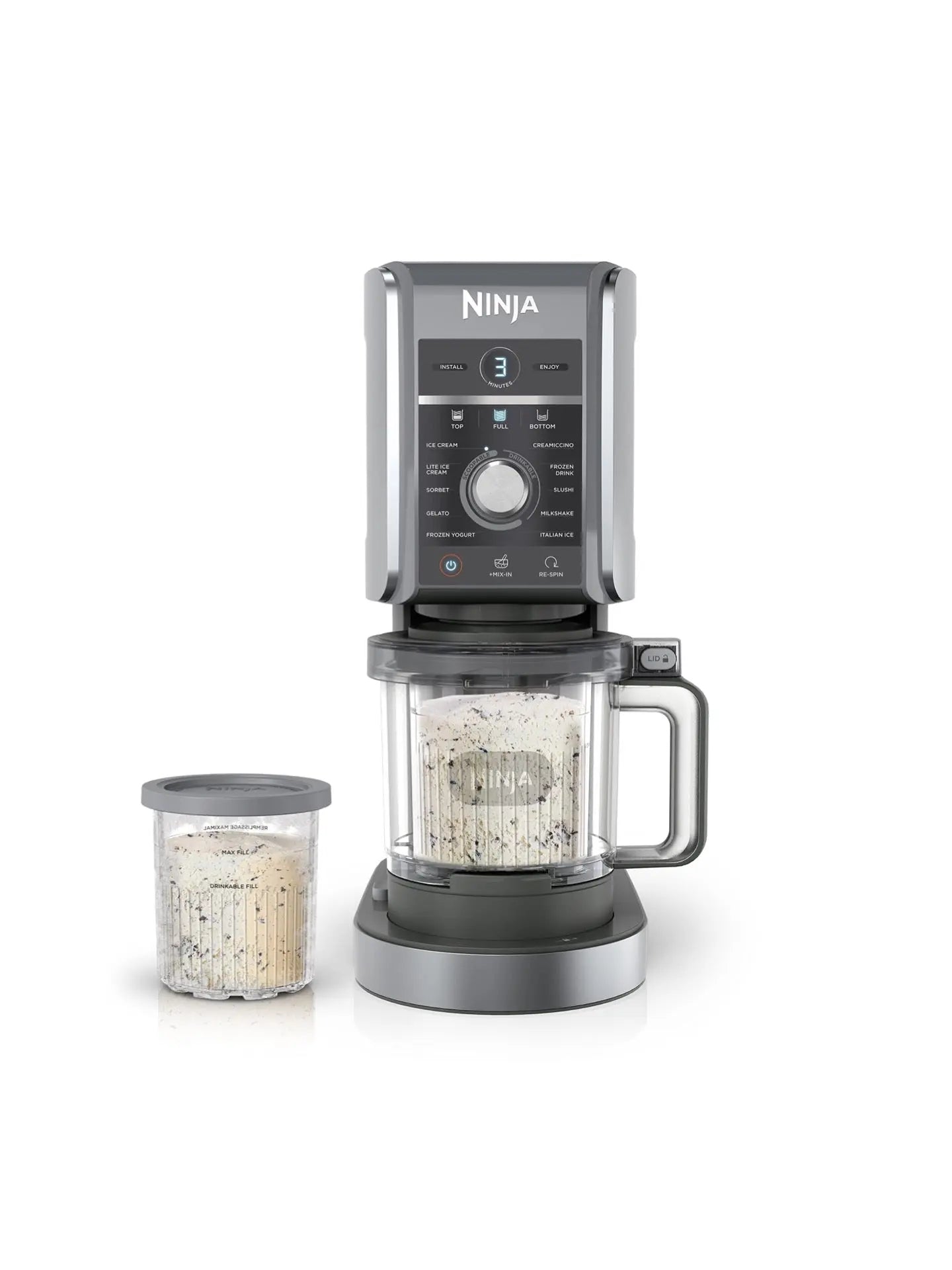 Ninja Ice Cream Maker, CREAMi Deluxe Ice Cream & Treat Maker - Silver 