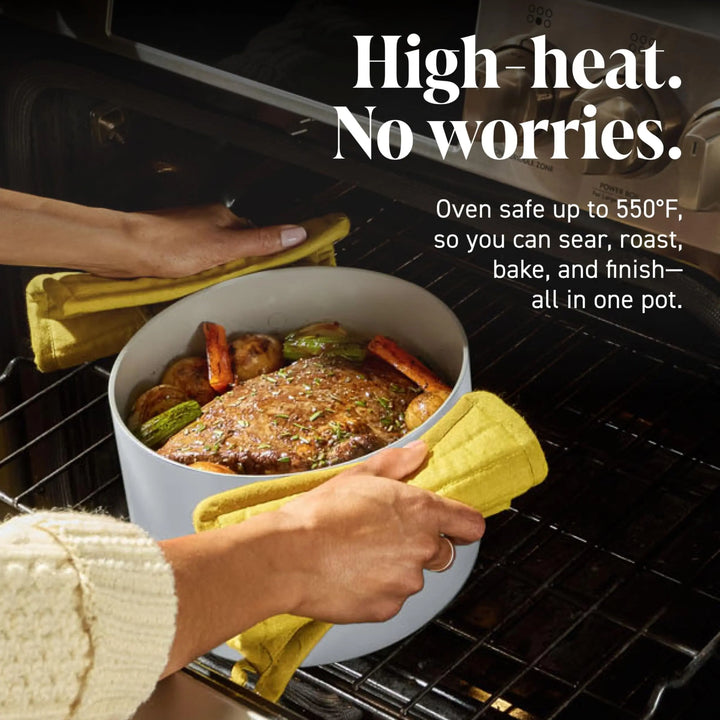 Ninja NeverQuit 6-Piece Ceramic Cookware Set, Bone &amp; Silver