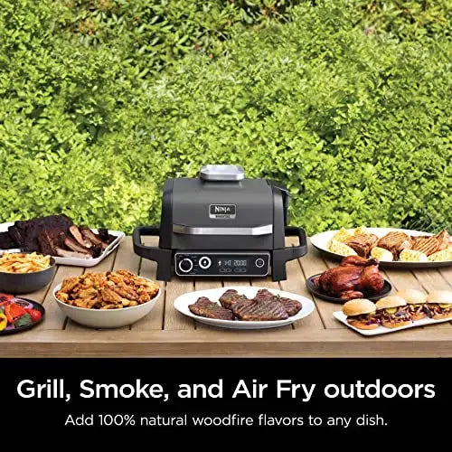 Ninja Woodfire Outdoor Grill & Smoker, 7-in-1 Master Grill - Grey Ninja