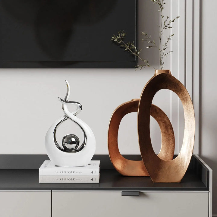 Norrclp Modern Abstract Art Ceramic Statue, Table Decor