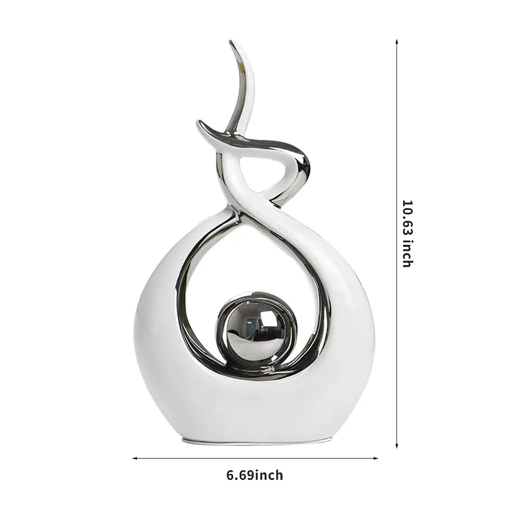 Norrclp Modern Abstract Art Ceramic Statue, Table Decor
