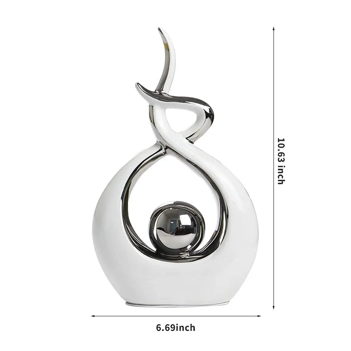 Norrclp Modern Abstract Art Ceramic Statue, Table Decor