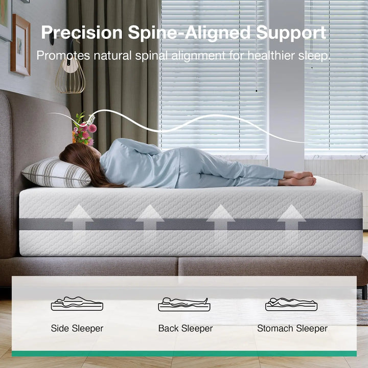 Novilla Queen Mattress, 12 Inch NanoGEL™ Memory Foam Mattress Queen 