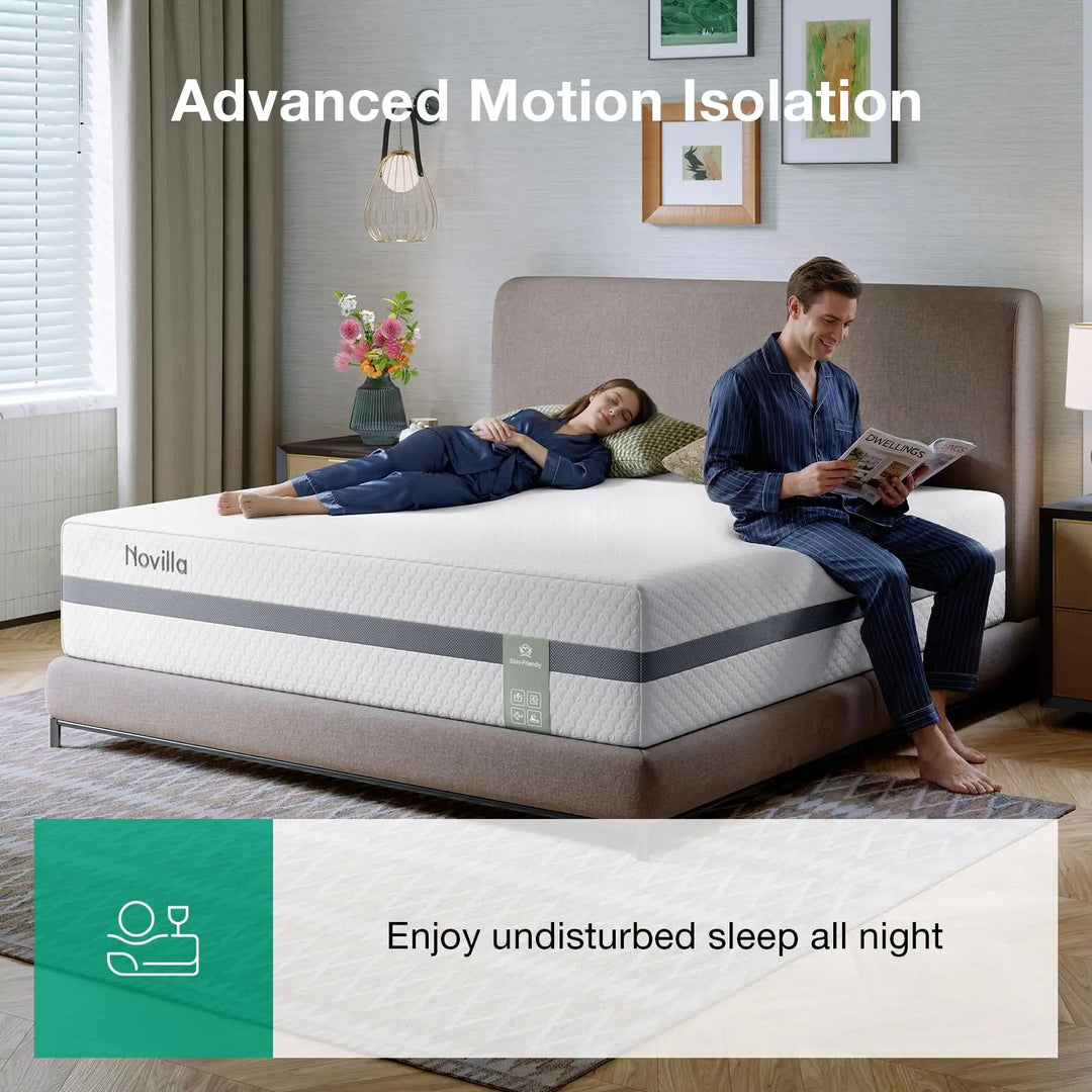 Novilla Queen Mattress, 12 Inch NanoGEL™ Memory Foam Mattress Queen 