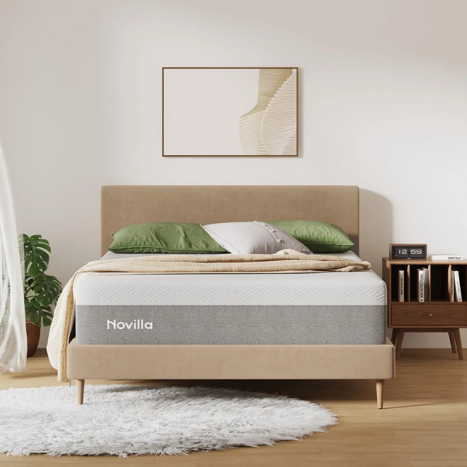 Novilla Bliss Queen Size Mattress, 12 Inch Gel Memory Foam Mattress Queen 