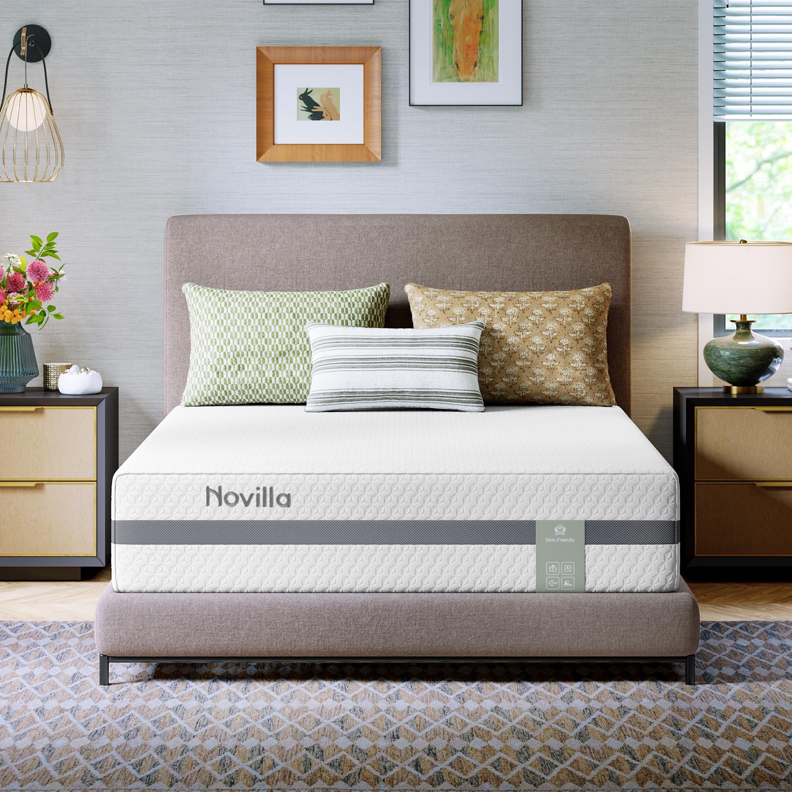 Novilla Queen Mattress, 12 Inch NanoGEL™ Memory Foam Mattress Queen 
